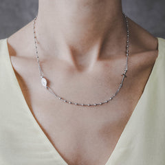 Rosenkranz-Halskette aus Silber