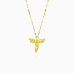 Angel gold necklace
