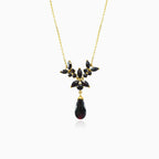 Garnet teardrop necklace