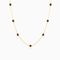 Round garnets necklace