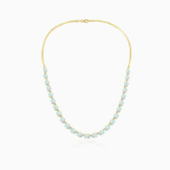 Collar con ópalo en engaste biselado