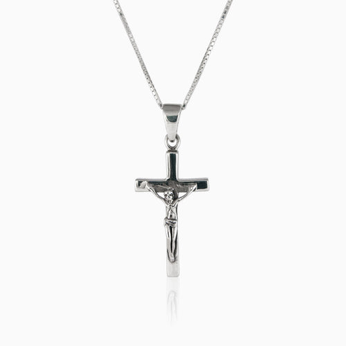 Quadratisches silbernes Kreuz