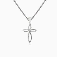 Infinity cubic zirconia cross