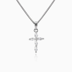 Marquise cubic zirconia cross