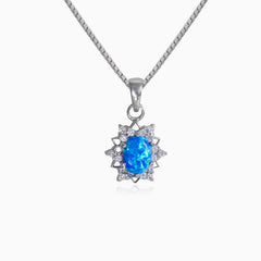 Pendentif étoile en opale bleue