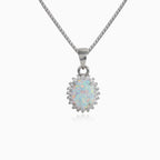 Royal white opal pendant