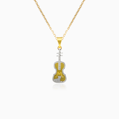 Gitarren-Anhänger aus Gold