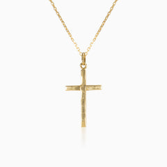 Modern gold cross