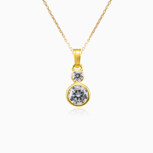 Anhänger aus Gold mit Zirkonia in Zargenfassung