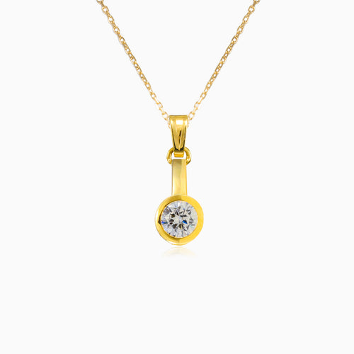 Anhänger aus Gold mit Zirkonia in Zargenfassung
