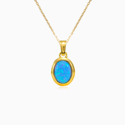 Klassisches Blaue-Opal-Pendant