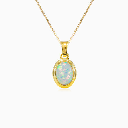Classic white opal pendant