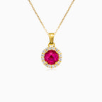 Round ruby pendant