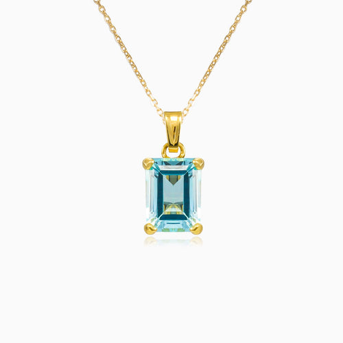 Blauer Topas-Anhänger aus Gold