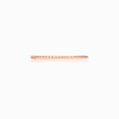 Tiny twisted rose gold ring