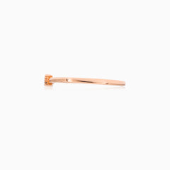 Zircon in thin rose gold ring
