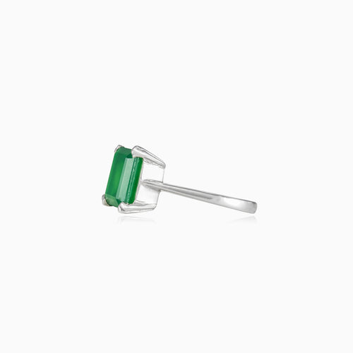 Prsten s Nefritem v emerald brusu
