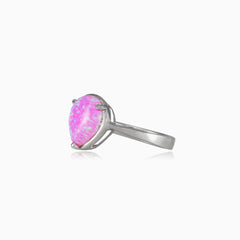 Pear rose opal ring