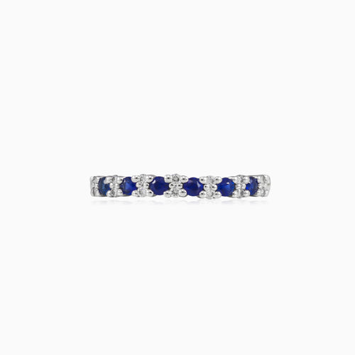Bandring mit blauem Saphir und Diamanten