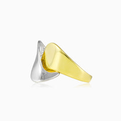 X gold broad ring