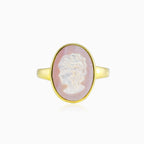 Cameo classic gold ring