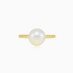 Akzent-Goldring mit Perle