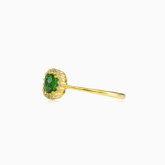 Kissen-Grünquarz Goldring