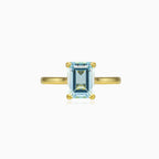 Blauer Topas-Ring aus Gold