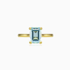 Blauer Topas-Ring aus Gold