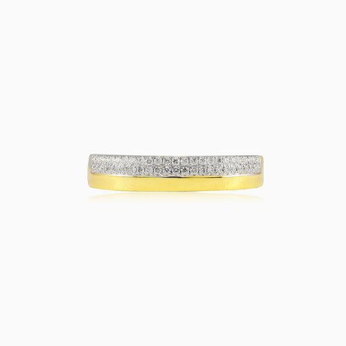 Gold and diamond ring
