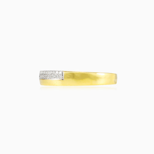 Gold and diamond ring