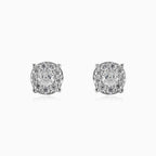 Flat cubic zirconia earrings