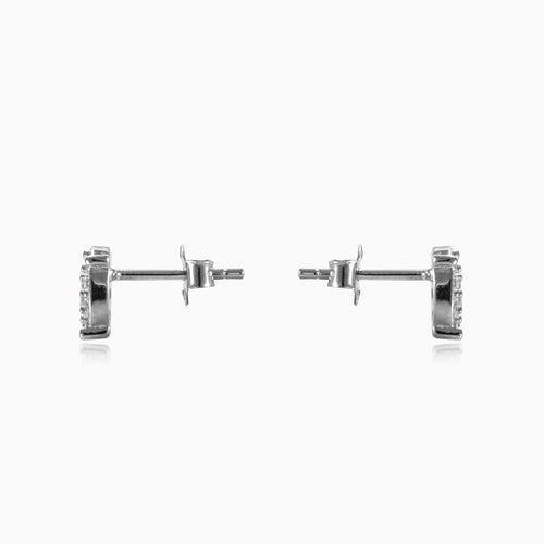 Flat cubic zirconia earrings