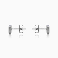 Square button earrings