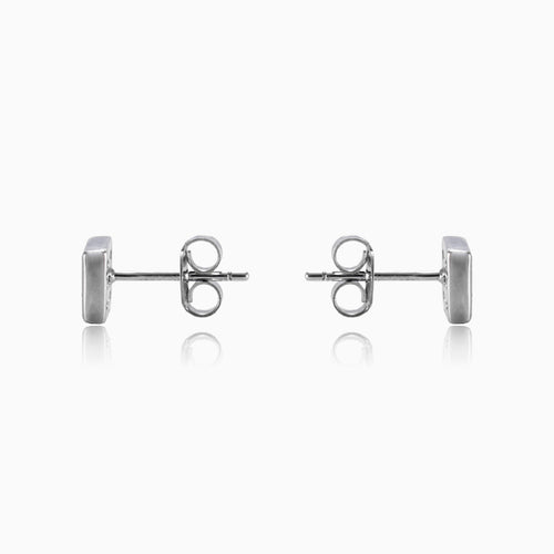 Square button earrings