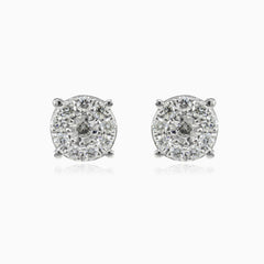 Runde Halo Diamant-Stecker