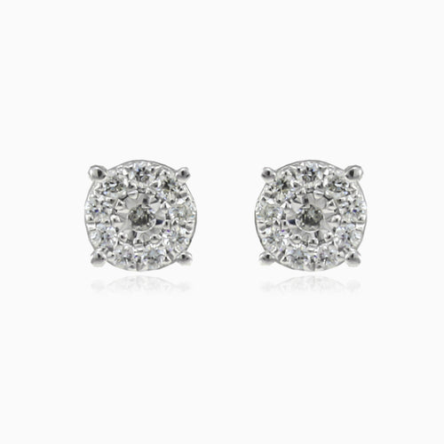 Runde Halo Diamant-Stecker