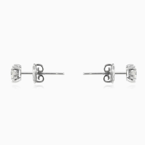 Round halo diamond studs