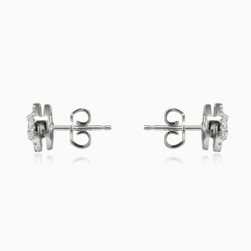 9 mm Halo-Diamant-Ohrstecker