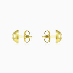 Yellow gold half ball studs