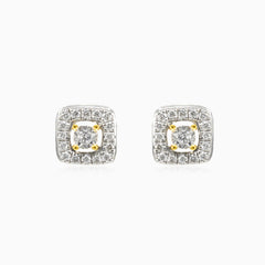Square diamond studs