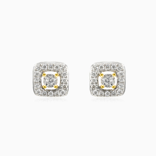 Square diamond studs