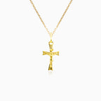 Gold cross pendant