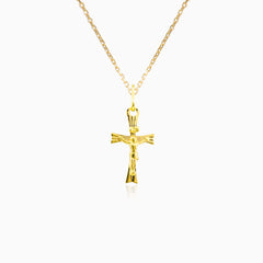 Gold cross pendant
