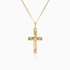 Kruzifix-Anhänger aus Gelbgold