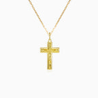 Gelbgoldenes Kreuz-Anhänger.