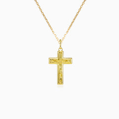 Gelbgoldenes Kreuz-Anhänger.