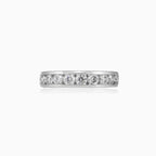 Channel-set diamond gold band