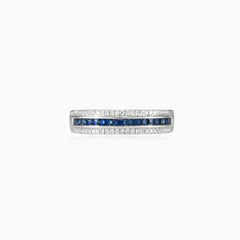 Sapphire and diamonds band
