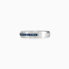 Sapphire and diamonds band